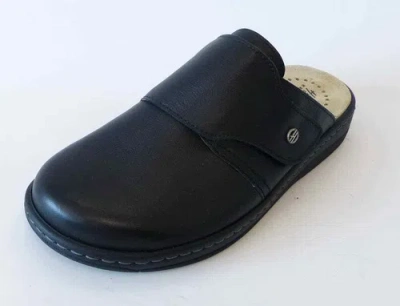 HICKERSBERGER HICKERSBERGER HERREN PANTOLETTE CLOG 0762 9100 LEDER SCHWARZ KRÄUTER FUSSBETT