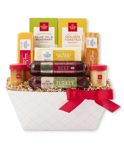 HICKORY FARMS HOLIDAY SIGNATURE FLAVORS GIFT BASKET, 9 PIECE