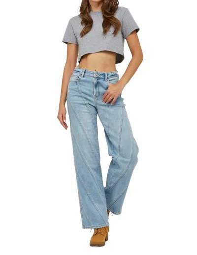 HIDDEN LOGAN HIGH WAIST DAD JEANS IN LIGHT WASH