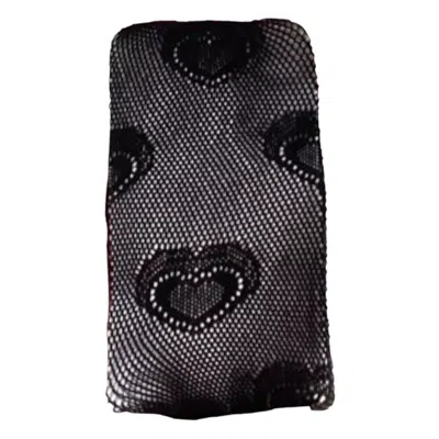 HIGH HEEL JUNGLE BY KATHRYN EISMAN WOMEN'S HEART KNIT TIGHTS- BLACK