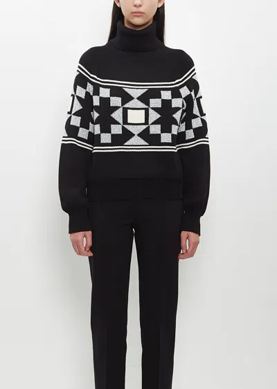 HIGH SPORT COTTON LARA FAIRISLE TURTLENECK SWEATER