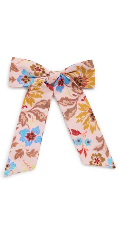 HILL HOUSE HOME THE BELLE BOW FLORAL BLOCK STRIPE/PINK MULTI