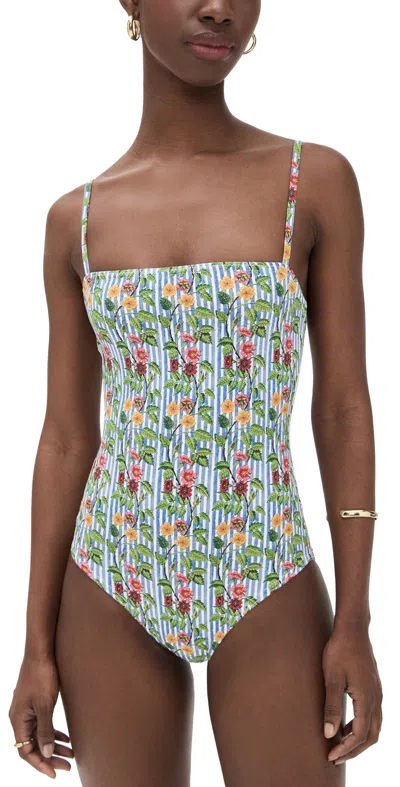 HILL HOUSE HOME THE GIANA ONE PIECE GERANIUM STRIPE