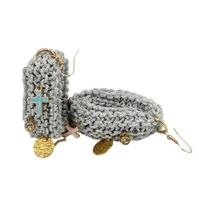 HILO DE MAR WOMEN'S DROP EARRINGS WITH CHARMS - SILVER