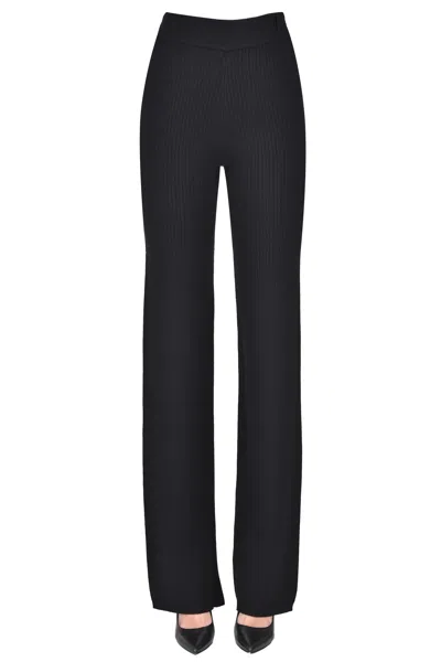 HINNOMINATE RIBBED KNIT TROUSERS