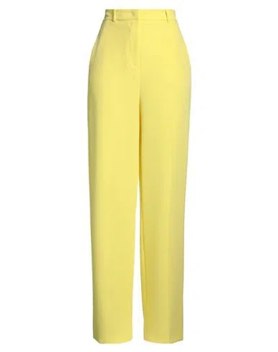 HINNOMINATE HINNOMINATE WOMAN PANTS YELLOW SIZE L POLYESTER, ELASTANE