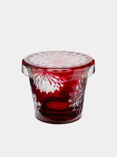 HIROTA GLASS EDO KIROKO HAND-CUT LIDDED GLASS