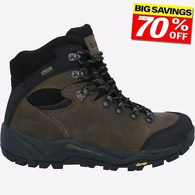HI-TEC HI-TEC ALTITUDE PRO RGS MENS WATERPROOF LEATHER OUTDOOR HIKING BOOTS BROWN