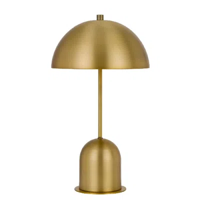HIVVAGO 20 INCH METAL ACCENT TABLE LAMP WITH DOME SHADE, BRASS