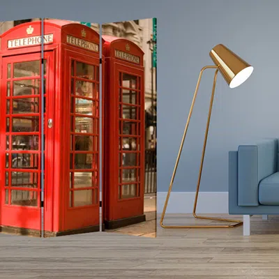 HIVVAGO 48" X 72" MULTI COLOR WOOD CANVAS LONDON SCREEN