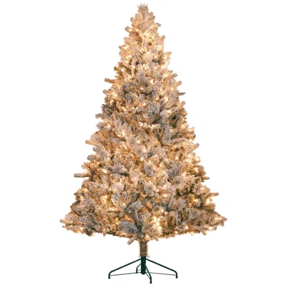 HIVVAGO 7.5 FT PRE-LIT ARTIFICIAL CHRISTMAS TREE WITH 500 CLEAR LIGHTS AND 1530 TIPS