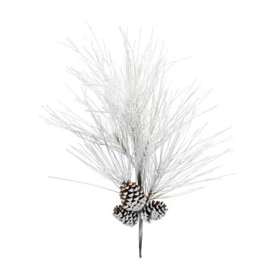 HIVVAGO FLOCKED LONG NEDDLE PINE SPRAY (SET OF 2)