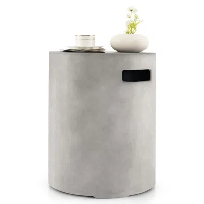 HIVVAGO OUTDOOR WEATHER RESISTANT TANK HIDEAWAY TABLE FITS STANDARD 20 LBS PROPANE GAS TANK FOR FIRE PITS