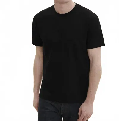 HÅNDVÆRK PIQUE CREW NECK T-SHIRT IN BLACK