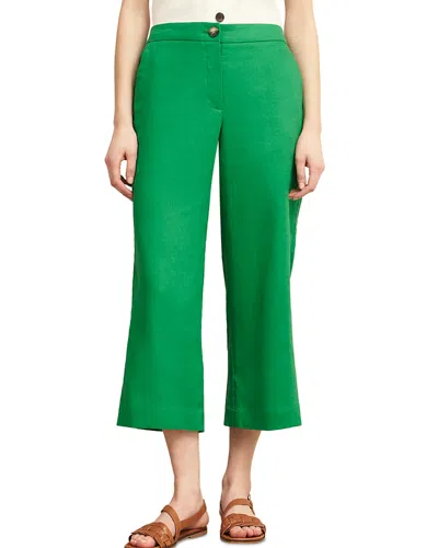 HOBBS LONDON LILLIE LINEN CROPPED KICK FLARE PANTS