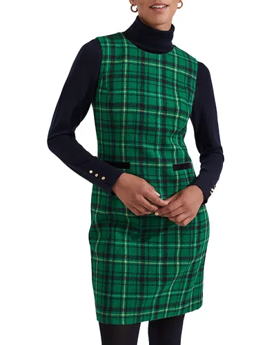 HOBBS LONDON MARGOT PLAID WOOL SHEATH DRESS