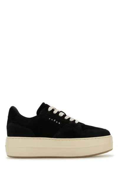 HOGAN BLACK SUEDE SKYSCRAPER SNEAKERS