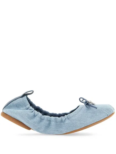 HOGAN DENIM BALLERINA SHOES