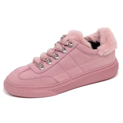 HOGAN F7110 SNEAKER DONNA PINK HOGAN H365 LEATHER/ECO FUR INSIDE SHOE WOMAN