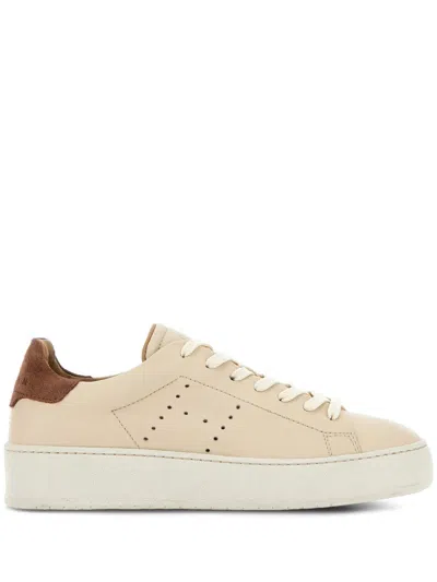 HOGAN H672 LACE-UP LEATHER SNEAKERS