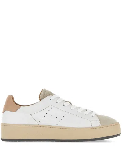 HOGAN H672 LACE-UP LEATHER SNEAKERS