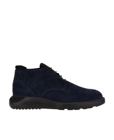 HOGAN SUEDE LACE-UP BOOTS