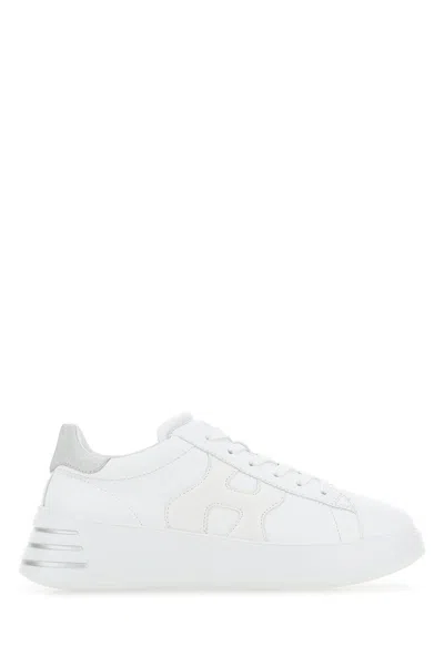 HOGAN WHITE NAPPA LEATHER REBEL SNEAKERS