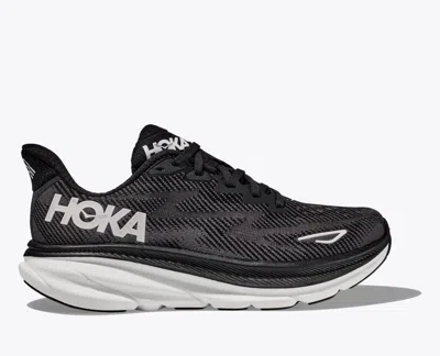 HOKA CLIFTON 9 1127895-BWHT SNEAKERS MEN'S BLACK WHITE RUNNING SHOES