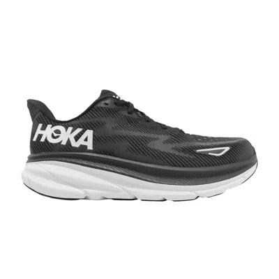 HOKA CLIFTON 9 2E WIDE 'BLACK WHITE'