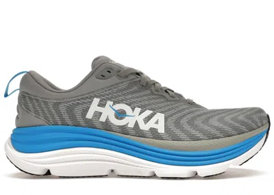 HOKA MEN'S HOKA ONE ONE GAVIOTA 5 SNEAKERS IN LIMESTONE/DIVA BLUE