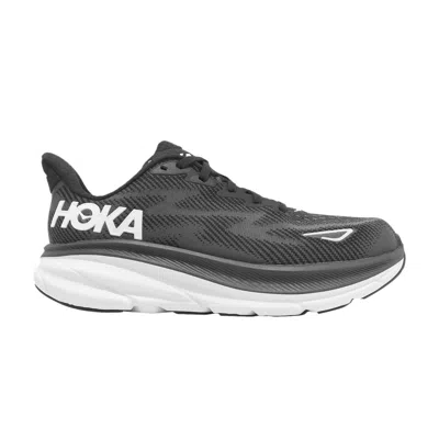 HOKA WMNS CLIFTON 9 WIDE 'BLACK WHITE'