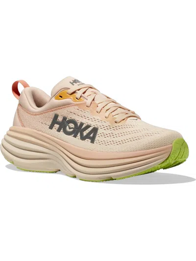 HOKA WOMEN'S BONDI V8 RUNNING SHOES IN CREAM