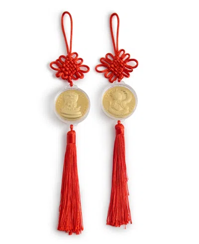 HOLIDAY LANE LUNAR NEW YEAR SNAKE COIN ORNAMENTS, SET OF 2, EXCLUSIVELY AT MACY'S