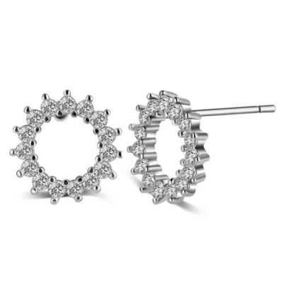 HOLLYWOOD SENSATION HOLLYWOOD SENSATION CRYSTAL HALO STUD EARRINGS