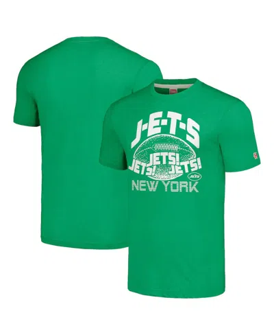 HOMAGE MEN'S & WOMEN'S GREEN NEW YORK JETS J-E-T-S TRI-BLEND T-SHIRT