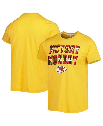 HOMAGE MEN'S HOMAGE GOLD KANSAS CITY CHIEFS VICTORY MONDAY TRI-BLEND T-SHIRT