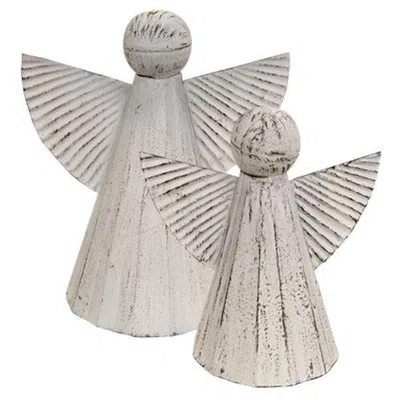 HOMEGIFO 2/SET SHABBY CHIC METAL ANGELS
