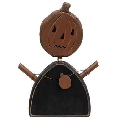 HOMEGIFO DISTRESSED WOODEN WOBBLE HEAD JACKO SITTER