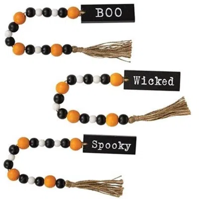 HOMEGIFO *HALLOWEEN BEADED GARLAND WITH TASSEL 3 ASSTD.