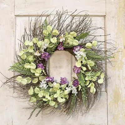 HOMEGIFO LAKESIDE MIX WILDFLOWER SUNBURST WREATH 22"