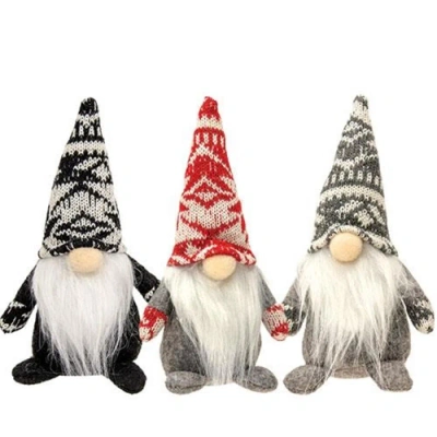 HOMEGIFO SM SITTING SANTA GNOME 3 ASSTD.