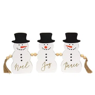 HOMEGIFO *SNOWMAN NOEL JOY PEACE SITTER