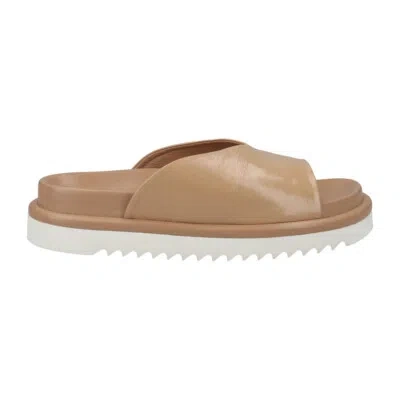 HOMERS HOMERS SANDALETTE 21445, GLATTLEDER, BEIGE, DAMEN