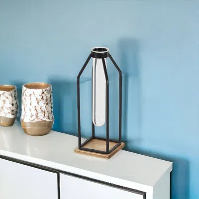 HOMEZIA 11" BLACK GLASS SCULPTURE