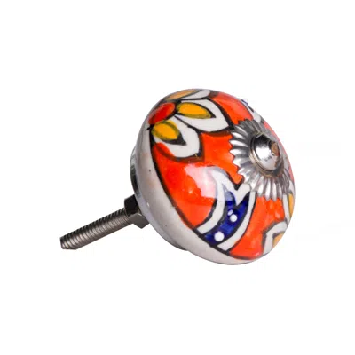 HOMEZIA 1.5" X 1.5" X 1.5" CERAMIC METAL MULTICOLOR 8 PACK KNOB