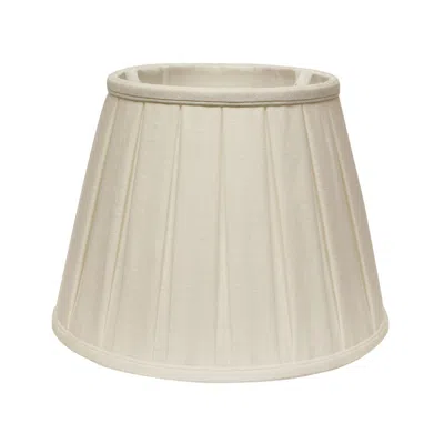 HOMEZIA 18" WHITE SLANTED LINEN LAMPSHADE WITH BOX PLEAT