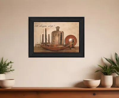 HOMEZIA A SIMPLE LIFE 1 BLACK FRAMED PRINT WALL ART