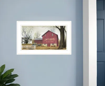 HOMEZIA ANTIQUE BARN 1 WHITE FRAMED PRINT WALL ART