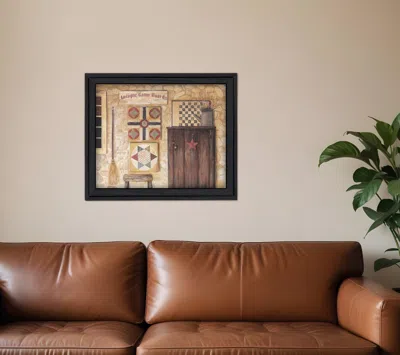 HOMEZIA ANTIQUE GAME BOARDS BLACK FRAMED PRINT WALL ART