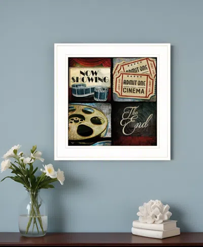 HOMEZIA AT THE MOVIES I 1 WHITE FRAMED PRINT WALL ART